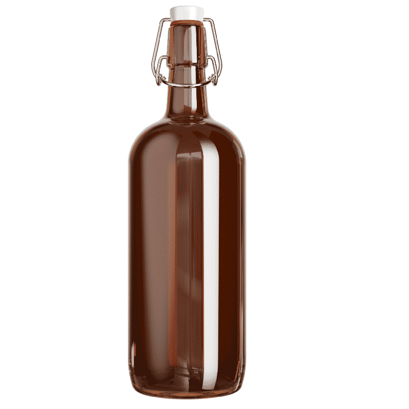 Бугельная бутылка, 1 литр, коричневая